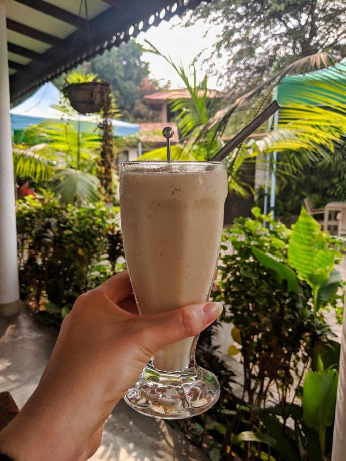 soursop fruit shake in a glass at Good Market
