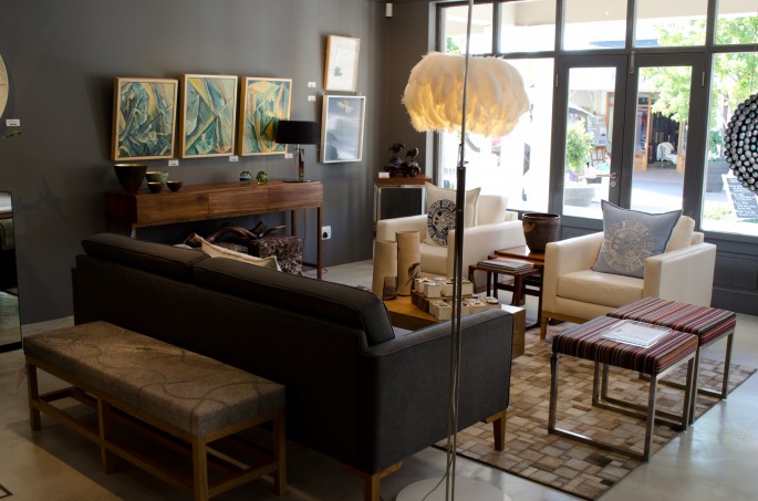 Furniture at Ebony, one of Franschhoek's lovely boutiques