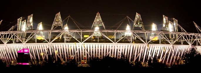 Olympic Stadium by Night London 2012