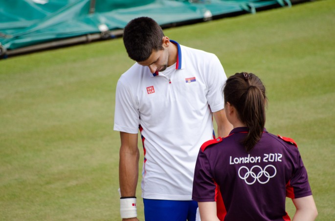 Novak Djokovic at Wimbledon Olympics 2012