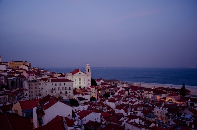 Sunset views of Lisbon from one of the many miradouros