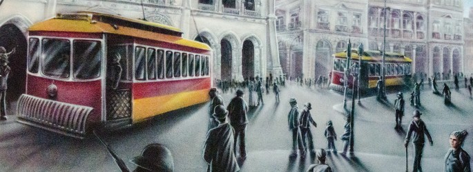 Trams feature heavily in depictions of Lisbon past and present