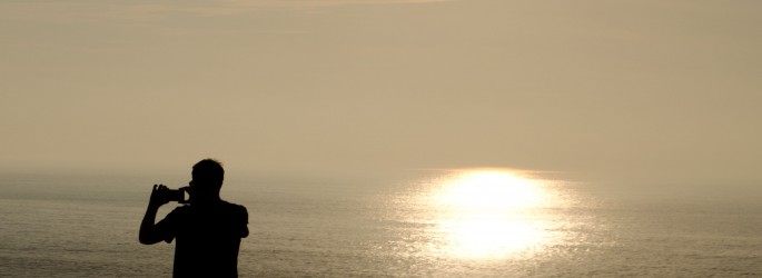 Capturing the sunset at Zambujeira do Mar