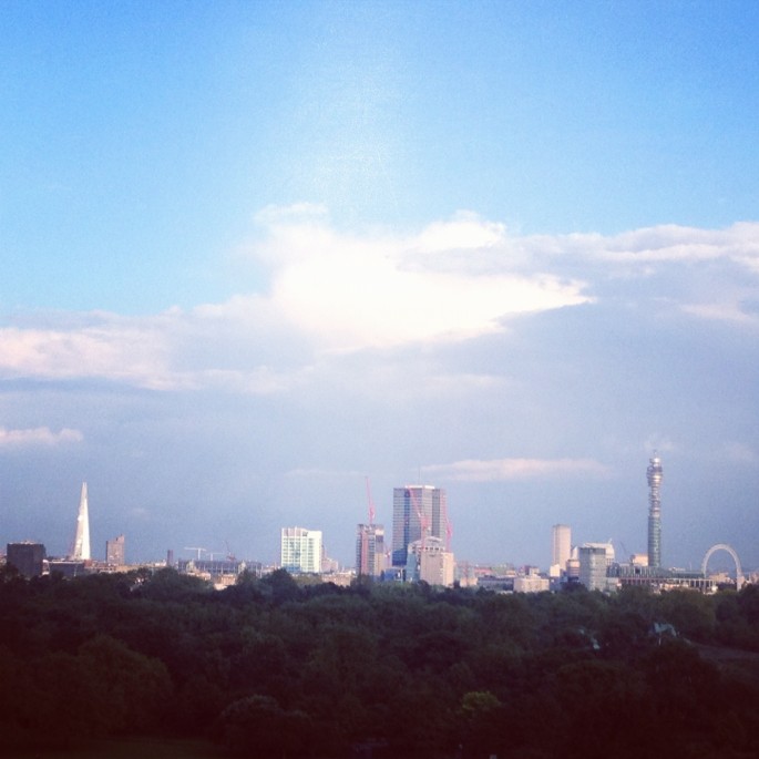 The Shard takes its place on the London skyline, seen from Primrose Hill