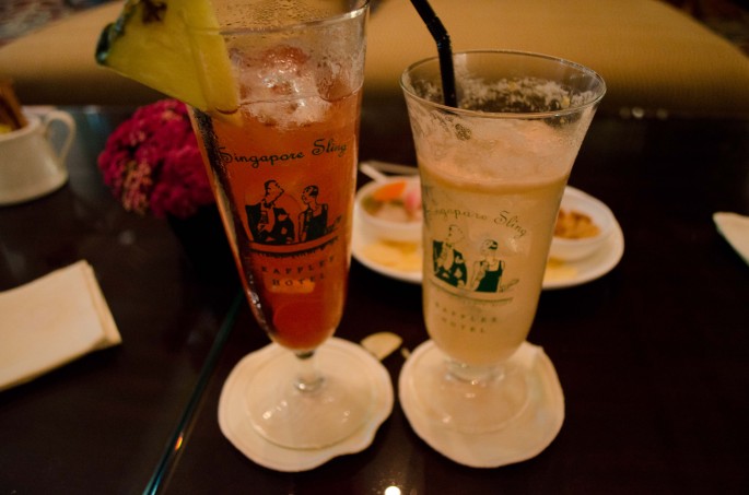 The original Singapore Sling (left) and the Makati Luxury Sling