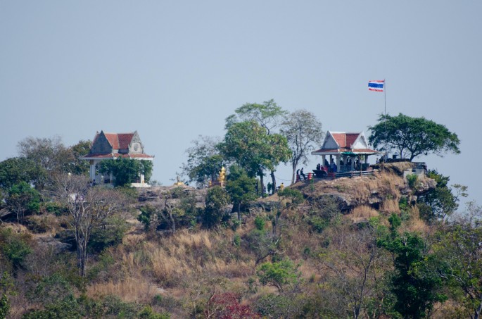 From Preah Vihear temple you can clearly see the Thai soldiers' positions