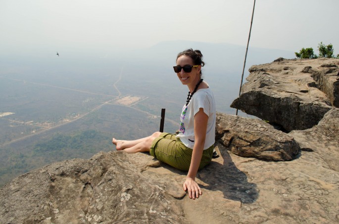 Enjoying the view from Preah Vihear Temple