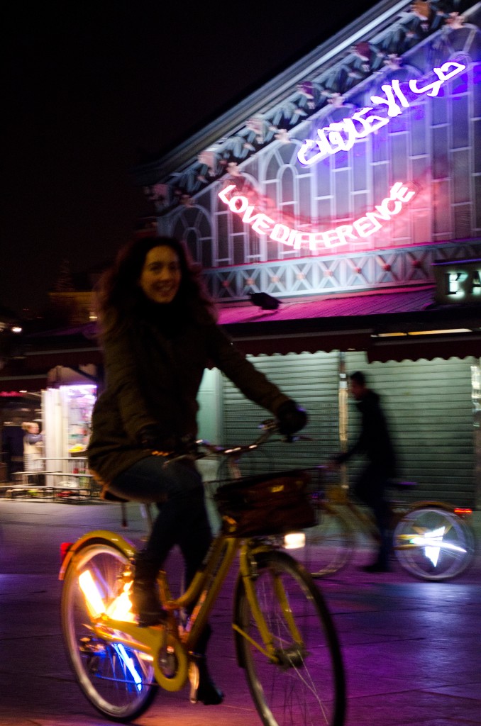 Riding the art bike in Turin