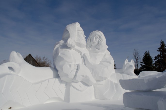 Another elaborate snow sculpture