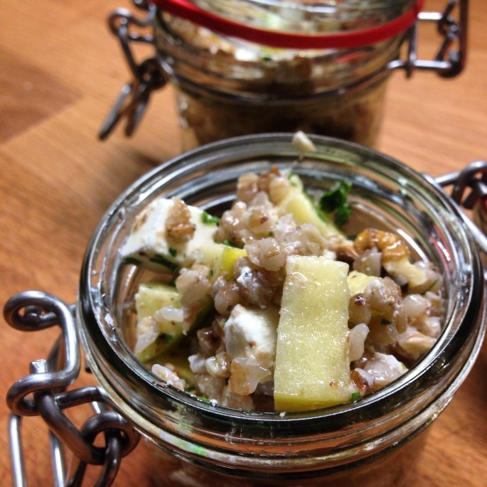 I'm a salad fiend so I loved this buckwheat, apple, cheese and walnut kasha