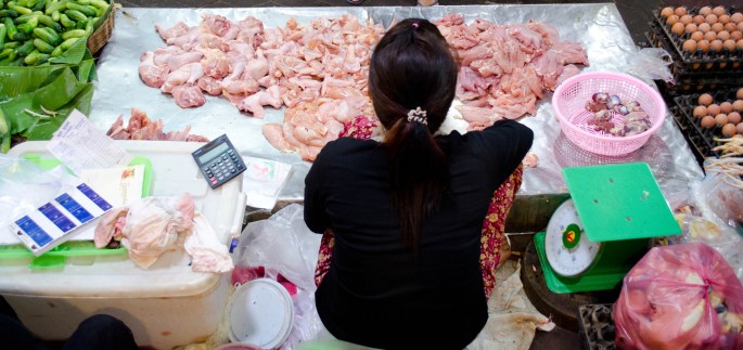 A stallholder in Siem Reap's Old Market