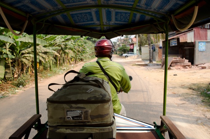 On my way to Siem Reap by tuk tuk