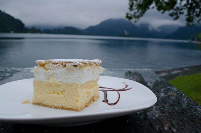 The famous Lake Bled cream cake