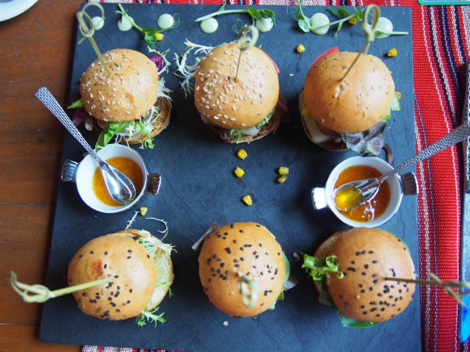 Lamb, Beef and duck mini burgers