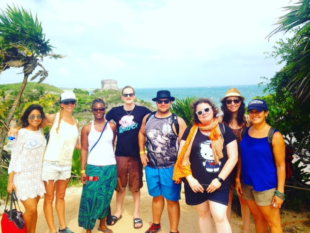 Wendy and the yoga gang in Mexico