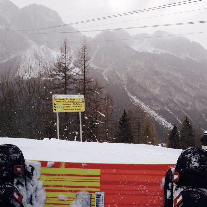 skiing in Cortina