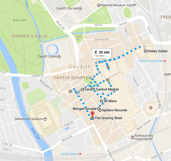 Cardiff Walking Map