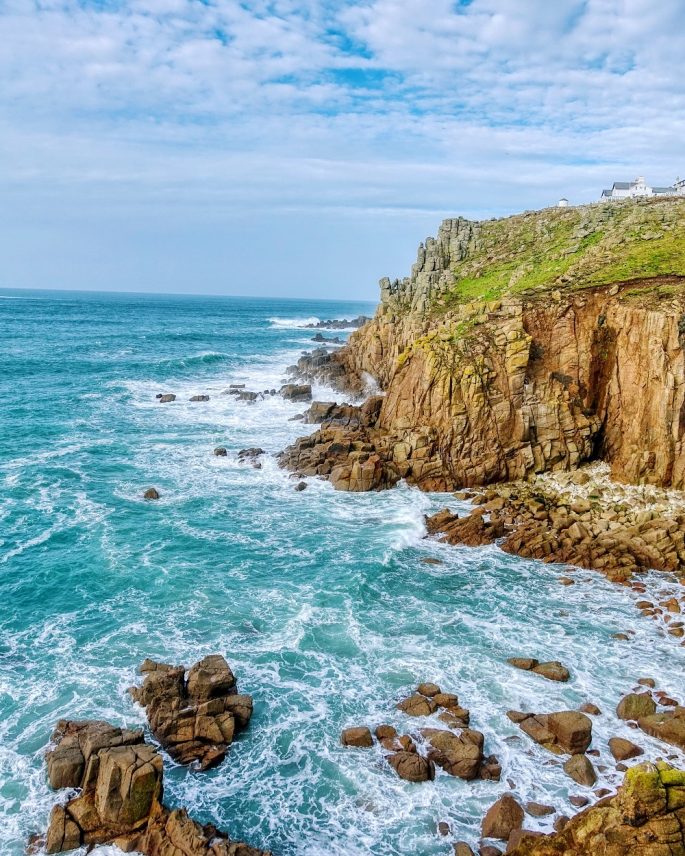 The view from Land's End, Cornwall in winter