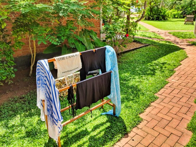 Laundry hanging out to dry