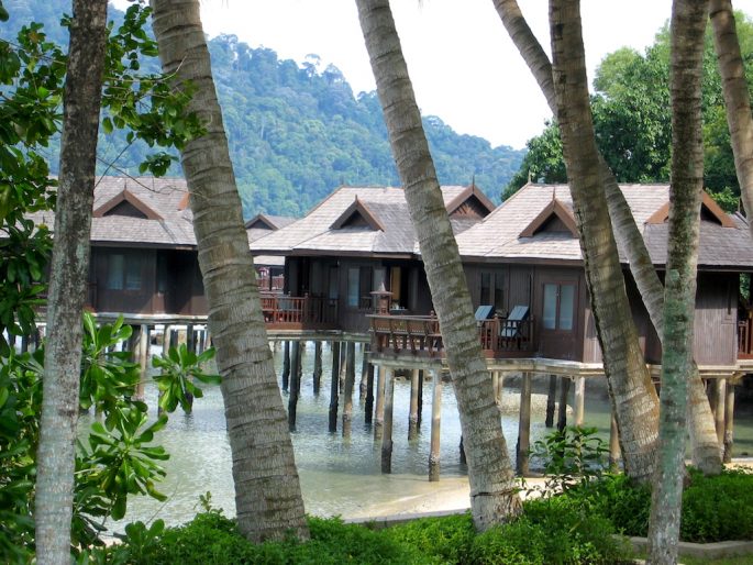 Pangkor Laut bungalows on the water