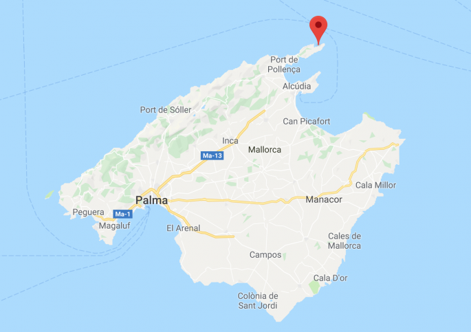Formentor peninsula map