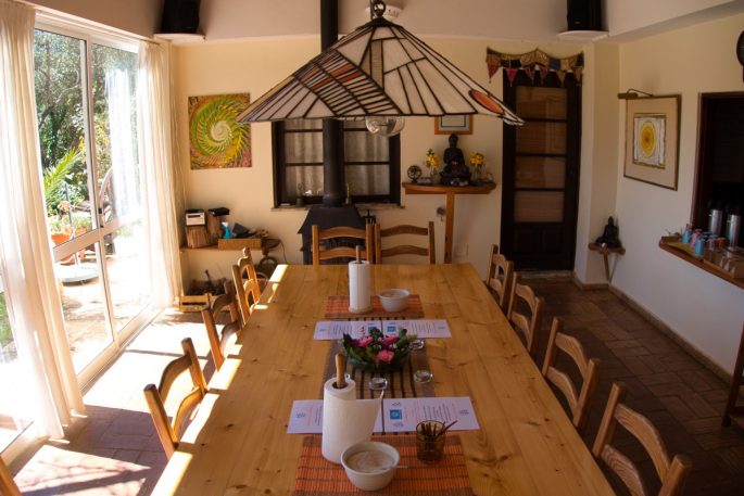 dining table at Moinhos Velhos Juice retreat