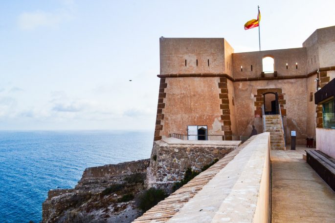 Aguilas Castle close up of ramparts