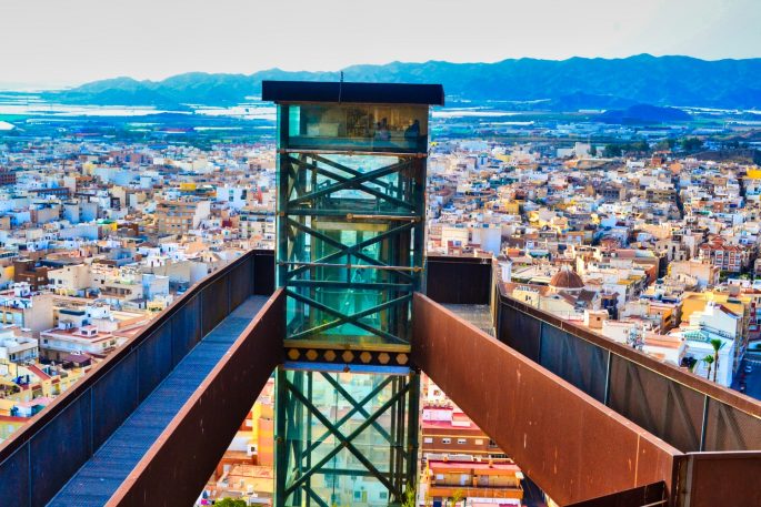 View from Aguilas Castle showing the city from high up