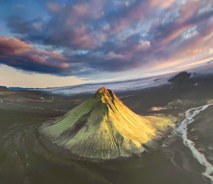 FlyOver Iceland Volcano shot